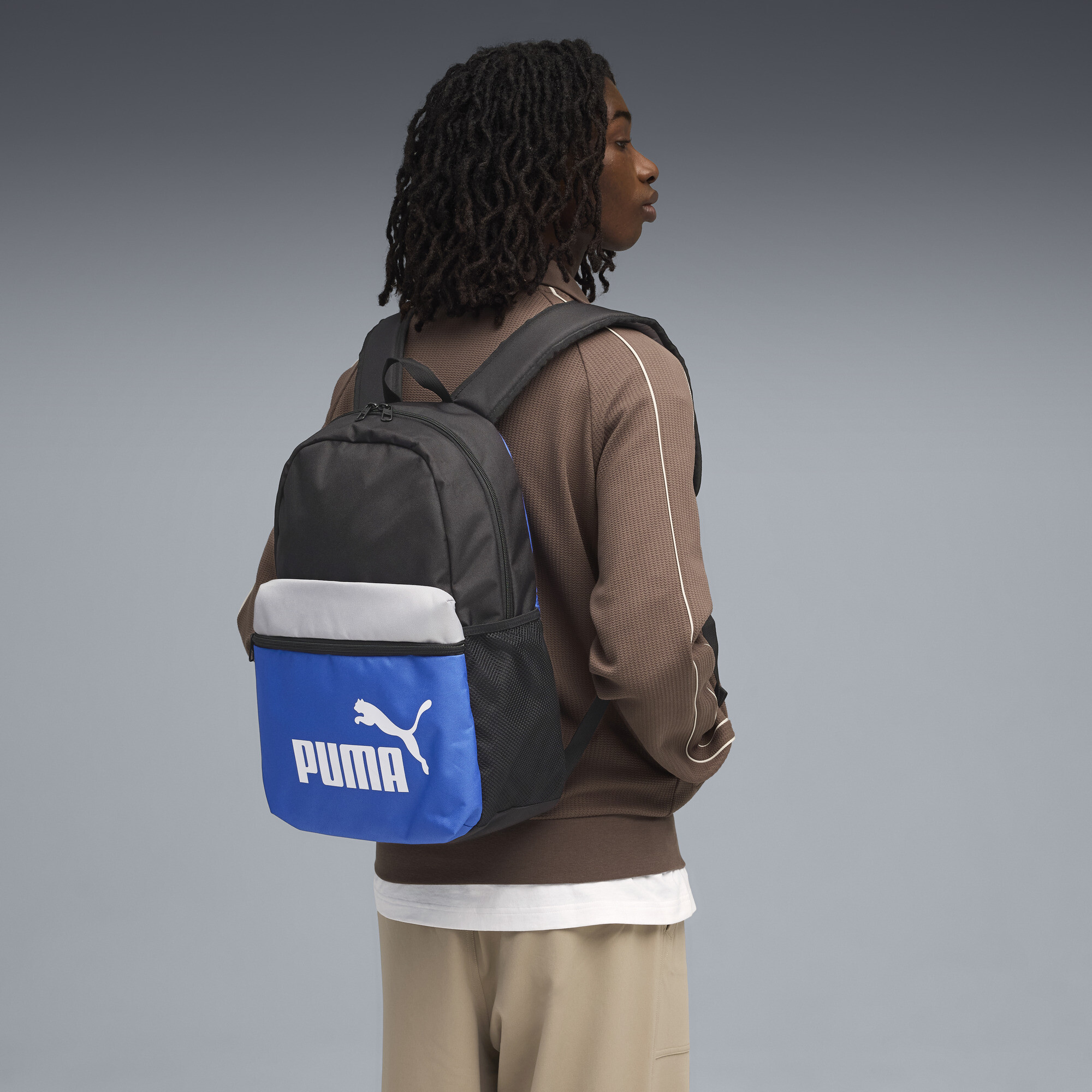 PUMA Phase Colour-block rugzak, Blauw/Zwart thumbnail 5