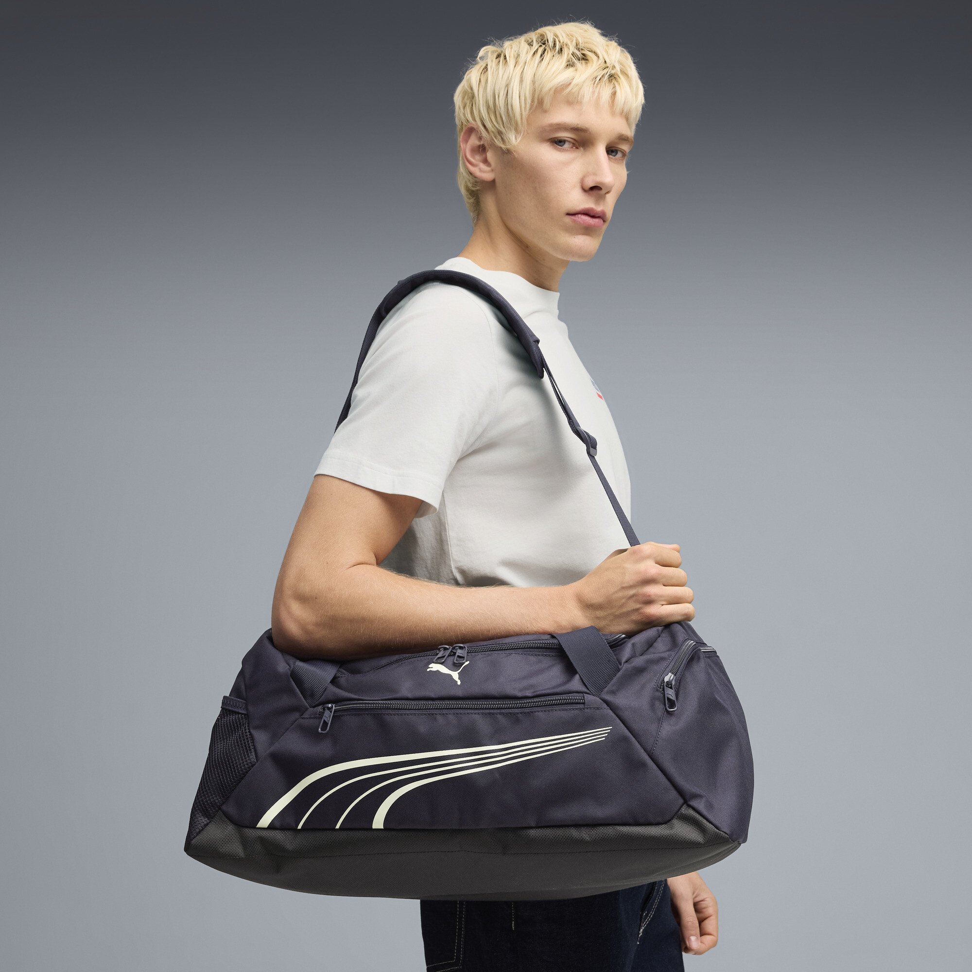 PUMA Fundamental kleine sporttas, Blauw thumbnail 4