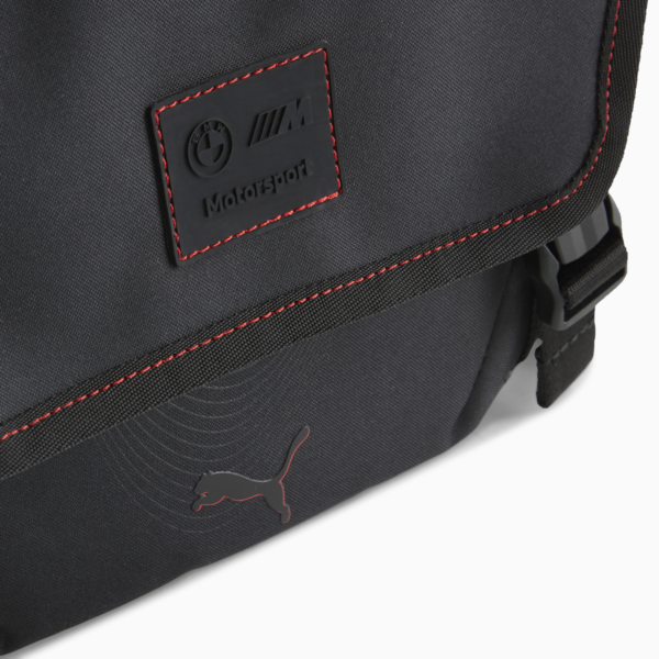 BMW M Motorsport LIFESTYLE 5L Small Messenger Bag, PUMA Black-AOP, large-MEX