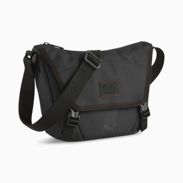 BMW M Motorsport LIFESTYLE 5L Small Messenger Bag, PUMA Black-AOP, large-MEX