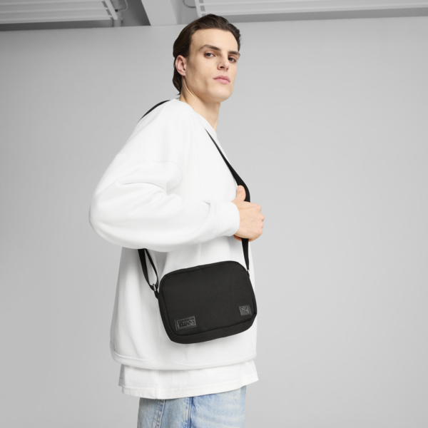 Porsche Legacy 2L Small Crossbody Bag, PUMA Black, large-MEX