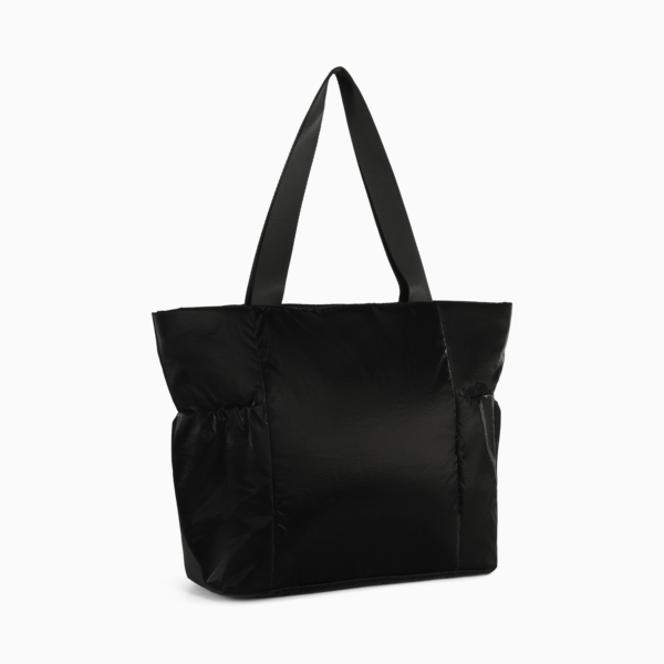 UP Shopper Bag, PUMA Black-metallic gold logo, large-ZAF