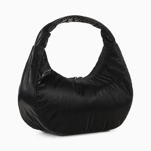 UP 5.5L Hobo Bag, PUMA Black-metallic gold logo, large-ZAF