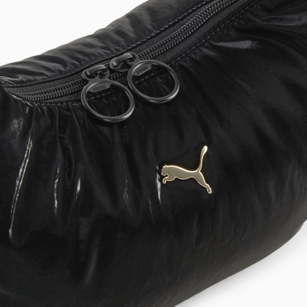 UP 5.5L Hobo Bag, PUMA Black-metallic gold logo, large-ZAF