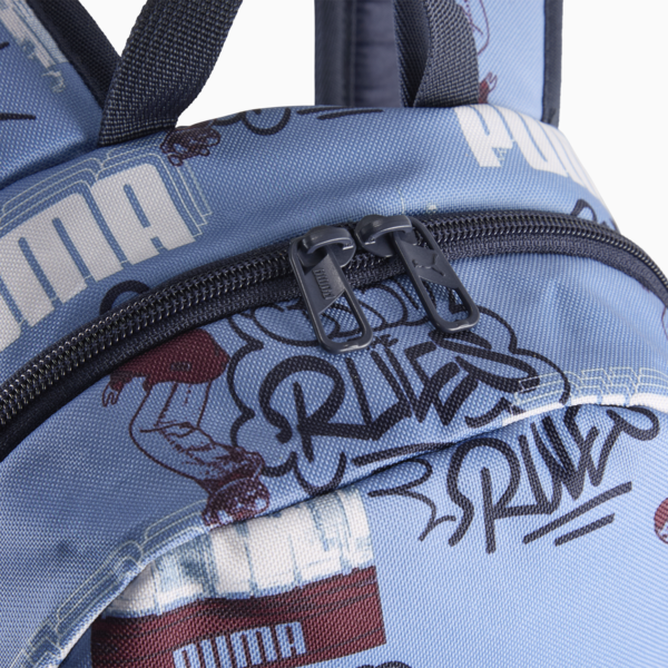 PUMA Phase Small 13L Backpack, Cool Blue-Mid 90ies AOP, large-ZAF