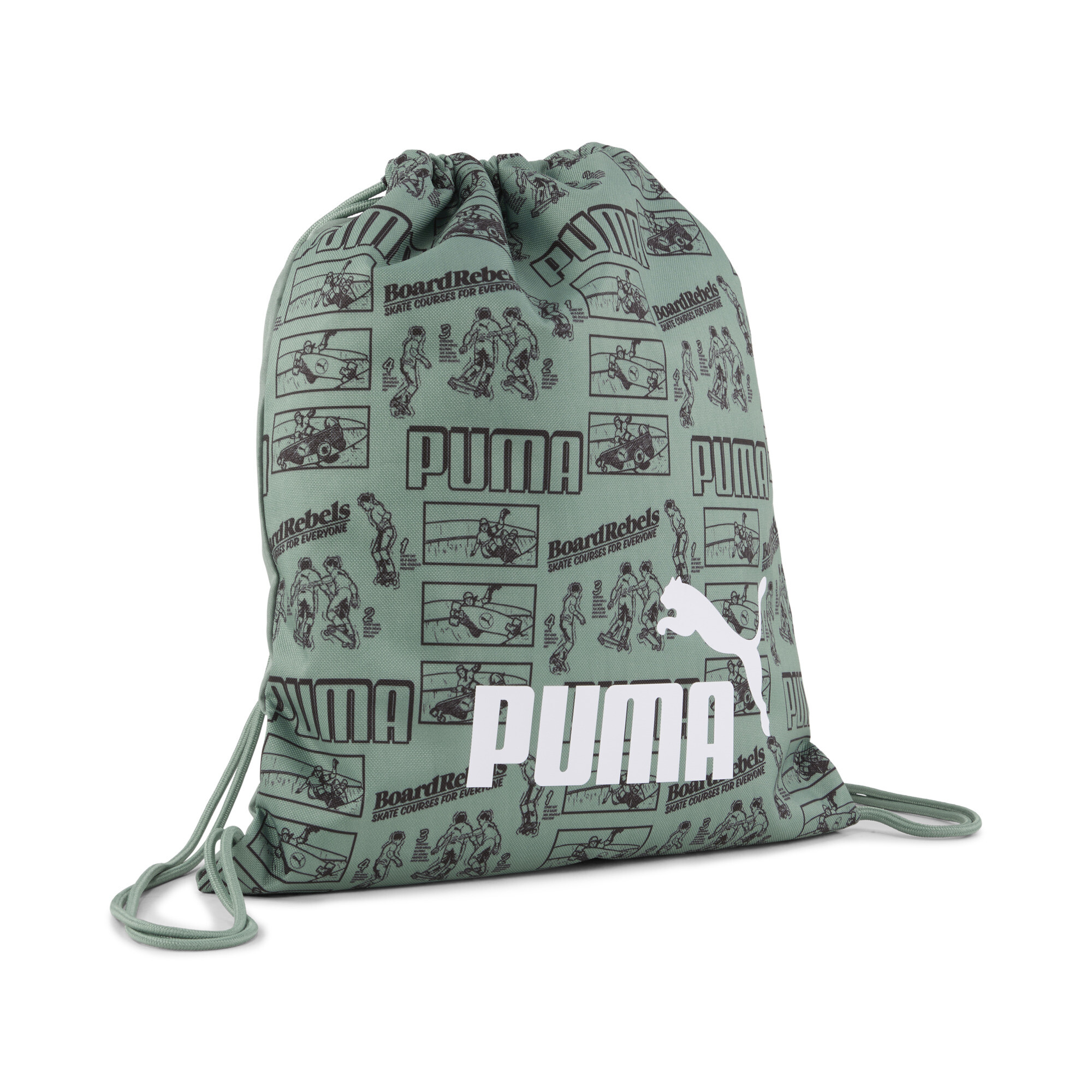 Puma Phase Small Turnbeutel Für Für Kinder | Mit Other Pattern | Green Moon/Mid 90Ies