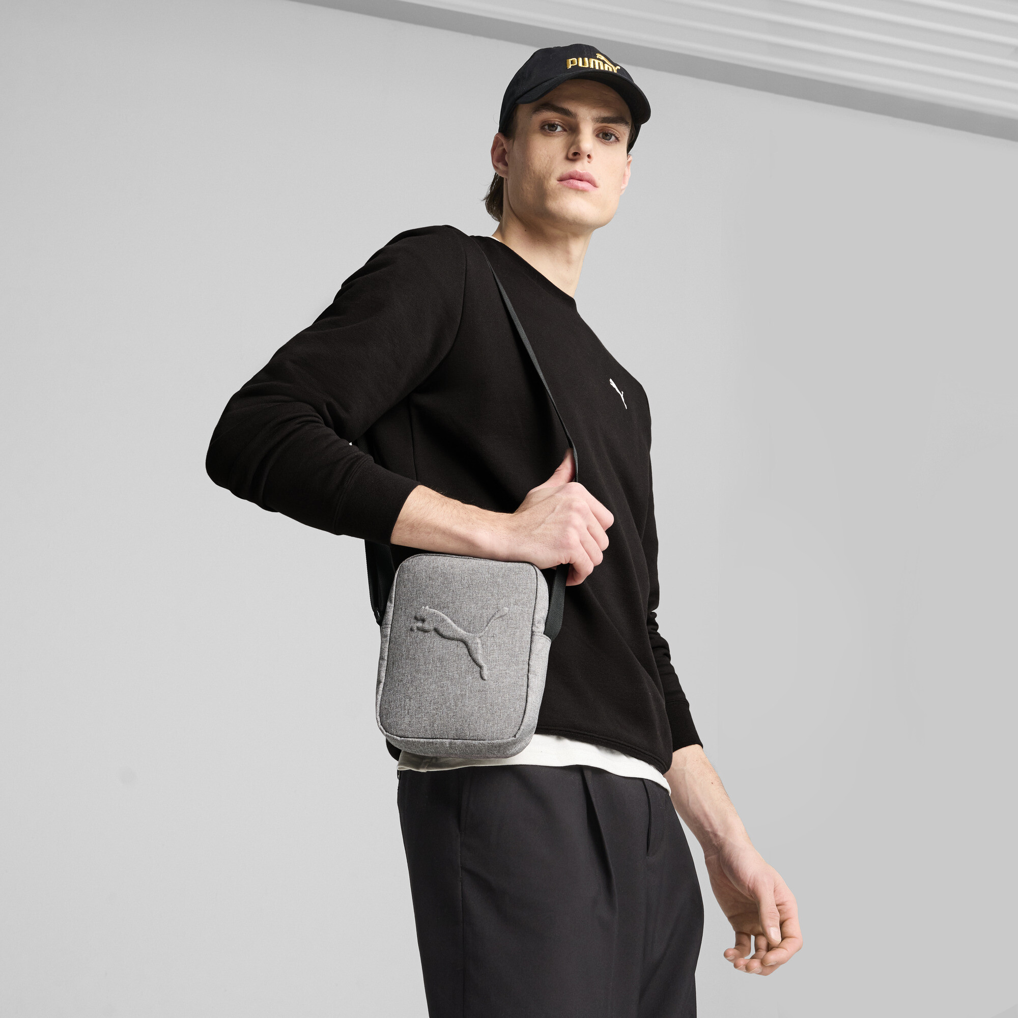 PUMA Buzz gemÃªleerde draagbare tas, Grijs thumbnail 4