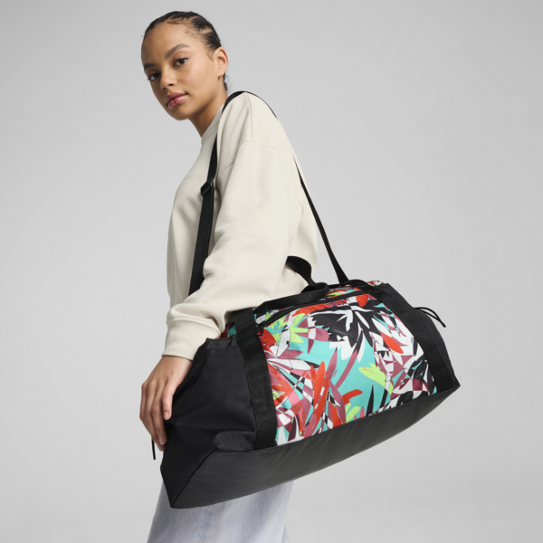Essentials Tropical 24L Sports Bag Women, PUMA Black-Wander Rush, large-MEX
