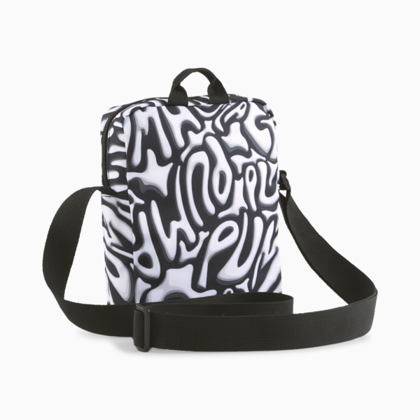 PUMA Academy Portable Bag, PUMA Black-Grafiti AOP, large-ZAF