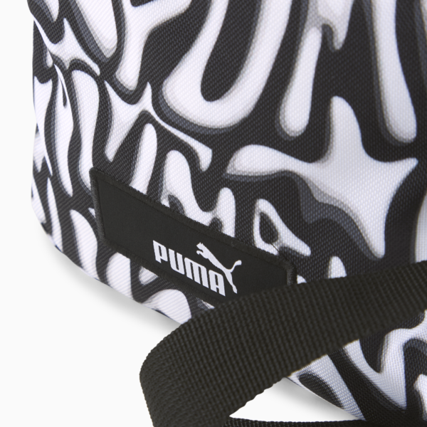 PUMA Academy Portable Bag, PUMA Black-Grafiti AOP, large-ZAF