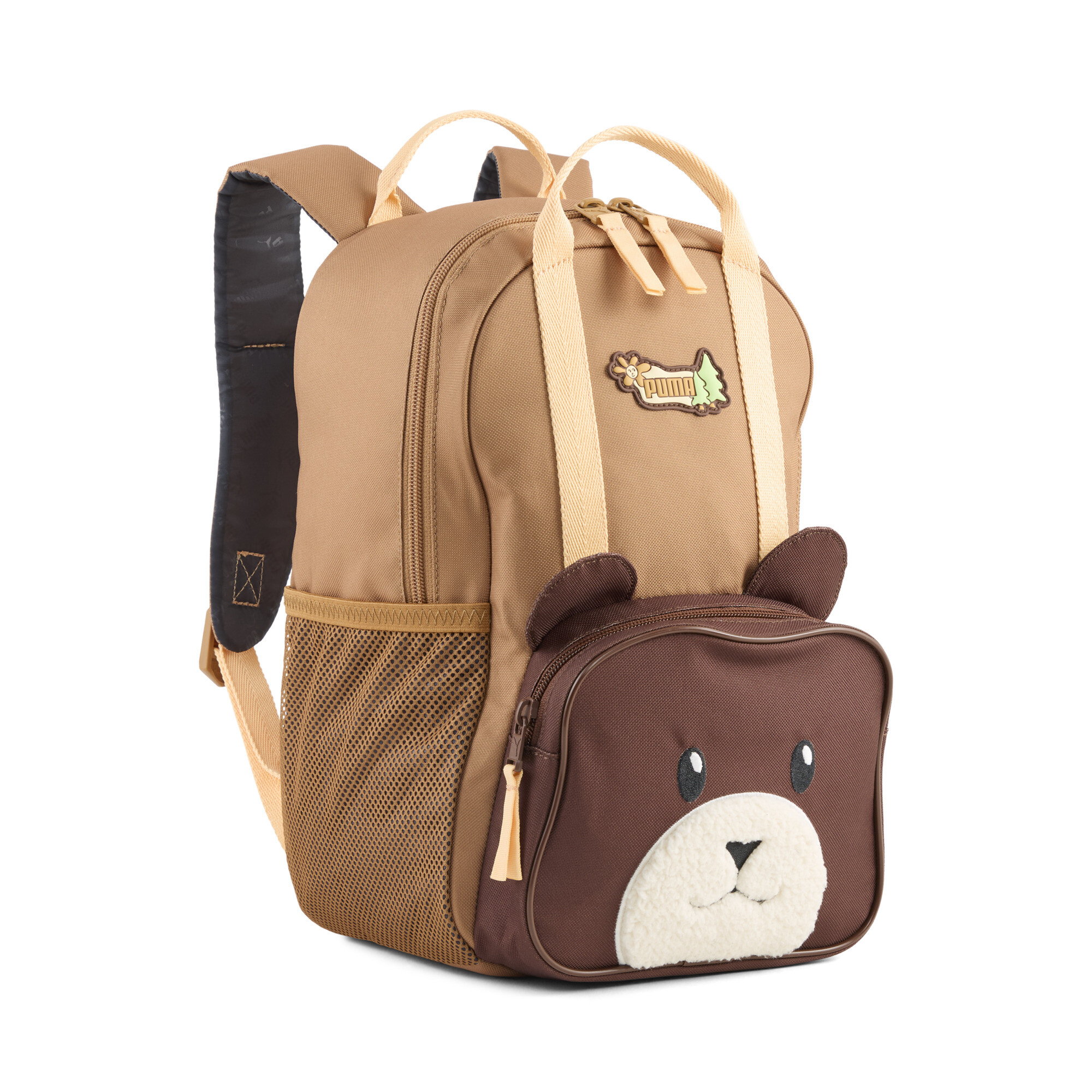 Puma Woodland Rucksack Kinder | Mit Color Blocking | Caramel Latte/Chocolate/Bear