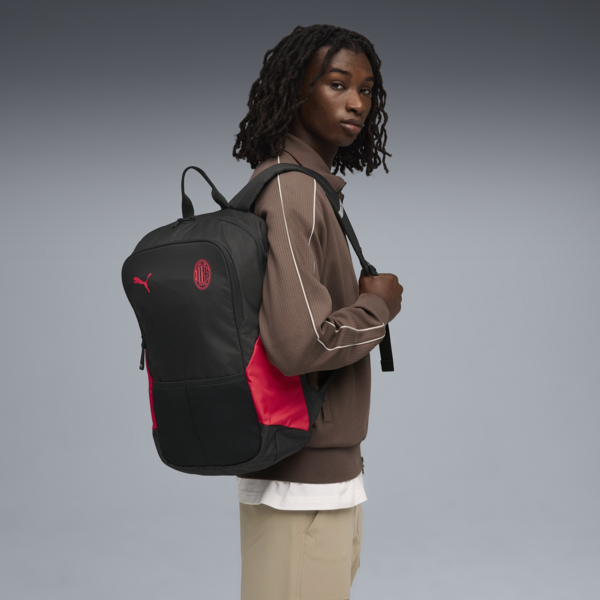 AC Milan Backpack (24L), PUMA Black-For All Time Red, large-MEX