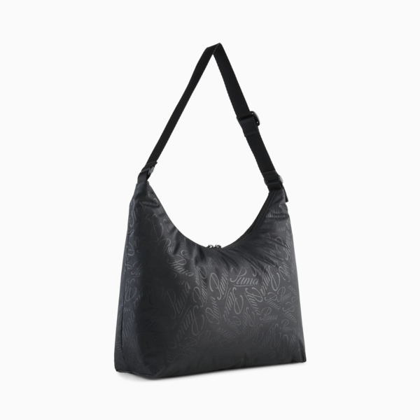 POP 7.5L Slouchy Hobo Bag, PUMA Black-Script AOP, large-ZAF