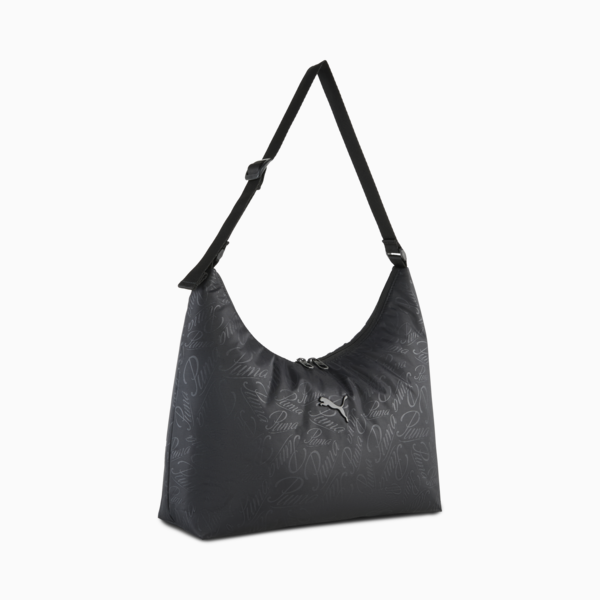 POP 7.5L Slouchy Hobo Bag, PUMA Black-Script AOP, large-ZAF