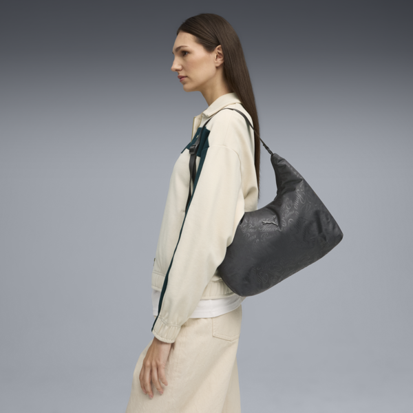 POP 7.5L Slouchy Hobo Bag, PUMA Black-Script AOP, large-ZAF