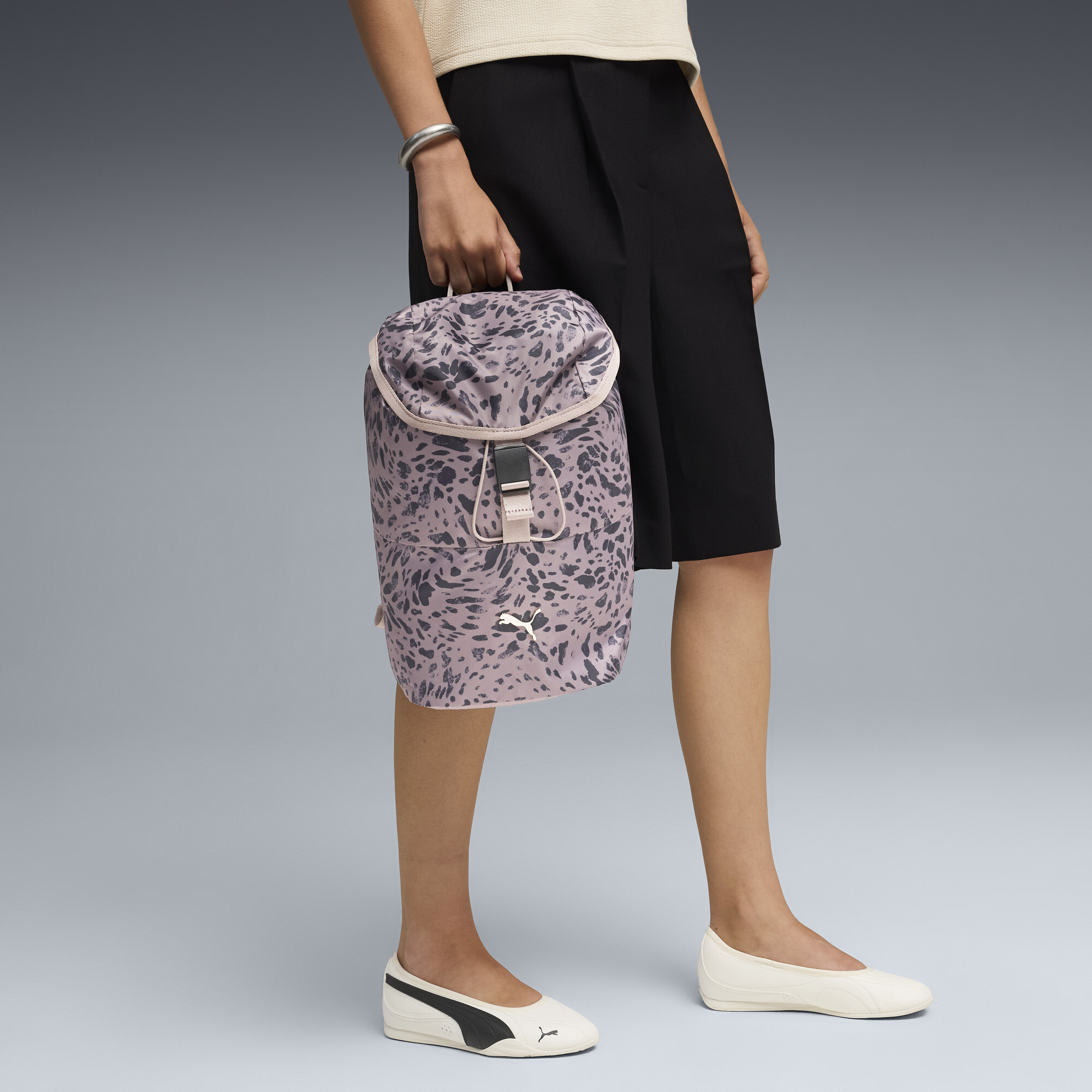 PUMA POP kleine rugzak voor Dames, Grijs thumbnail 4