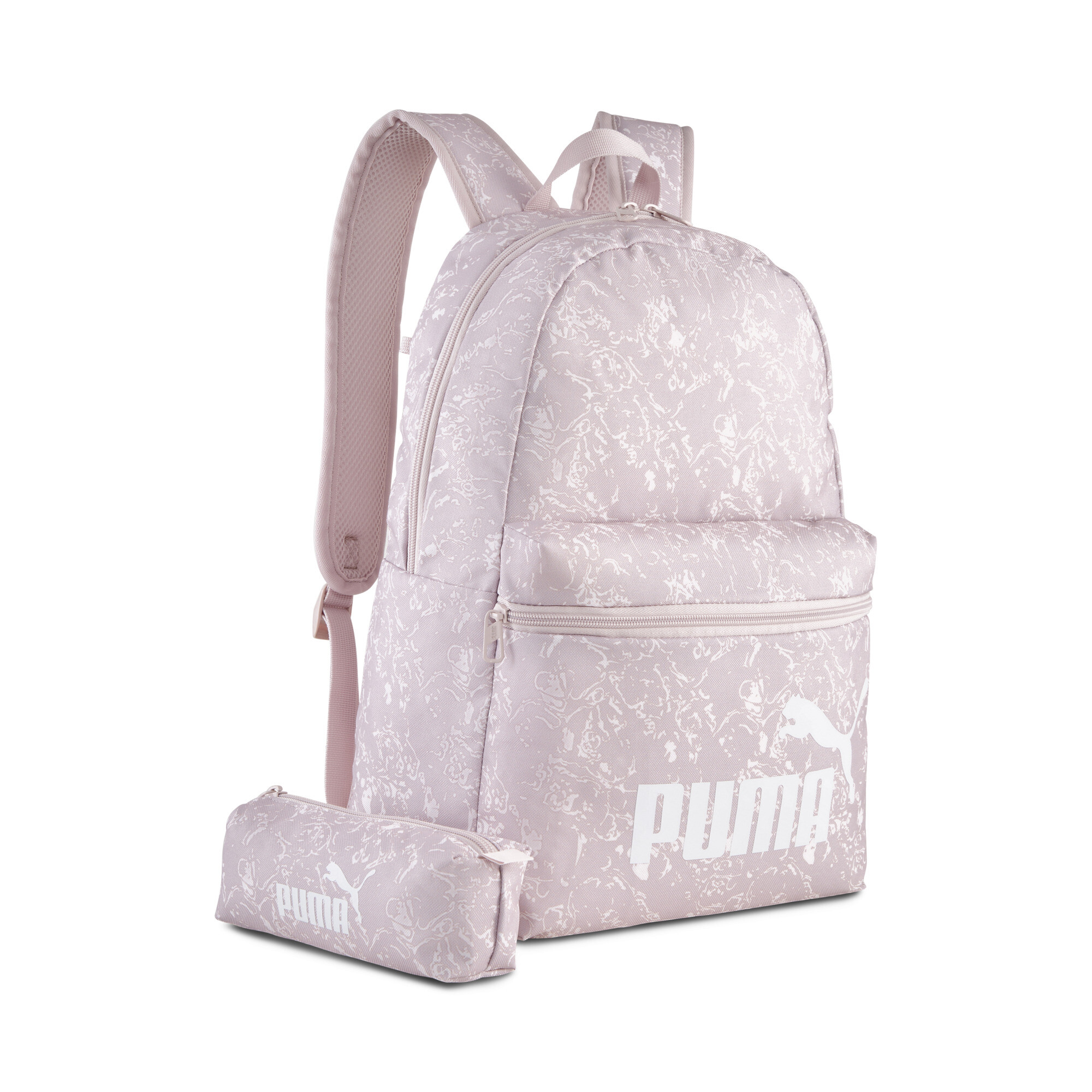 Puma Phase 20 l Rucksack-Set Teenager | Mit Other Pattern | Mauve Mist/Galactic Gray