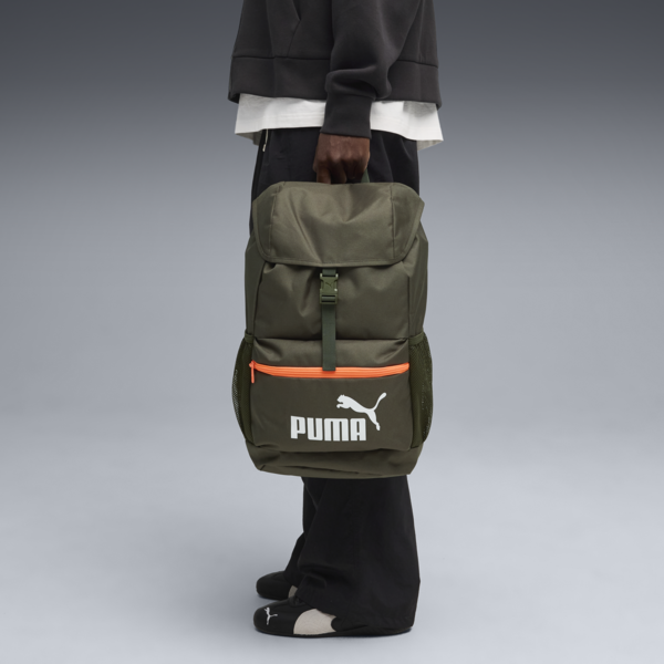 Phase Hooded 20L Backpack Youth, Dark Olive-Glowing Red, large-ZAF