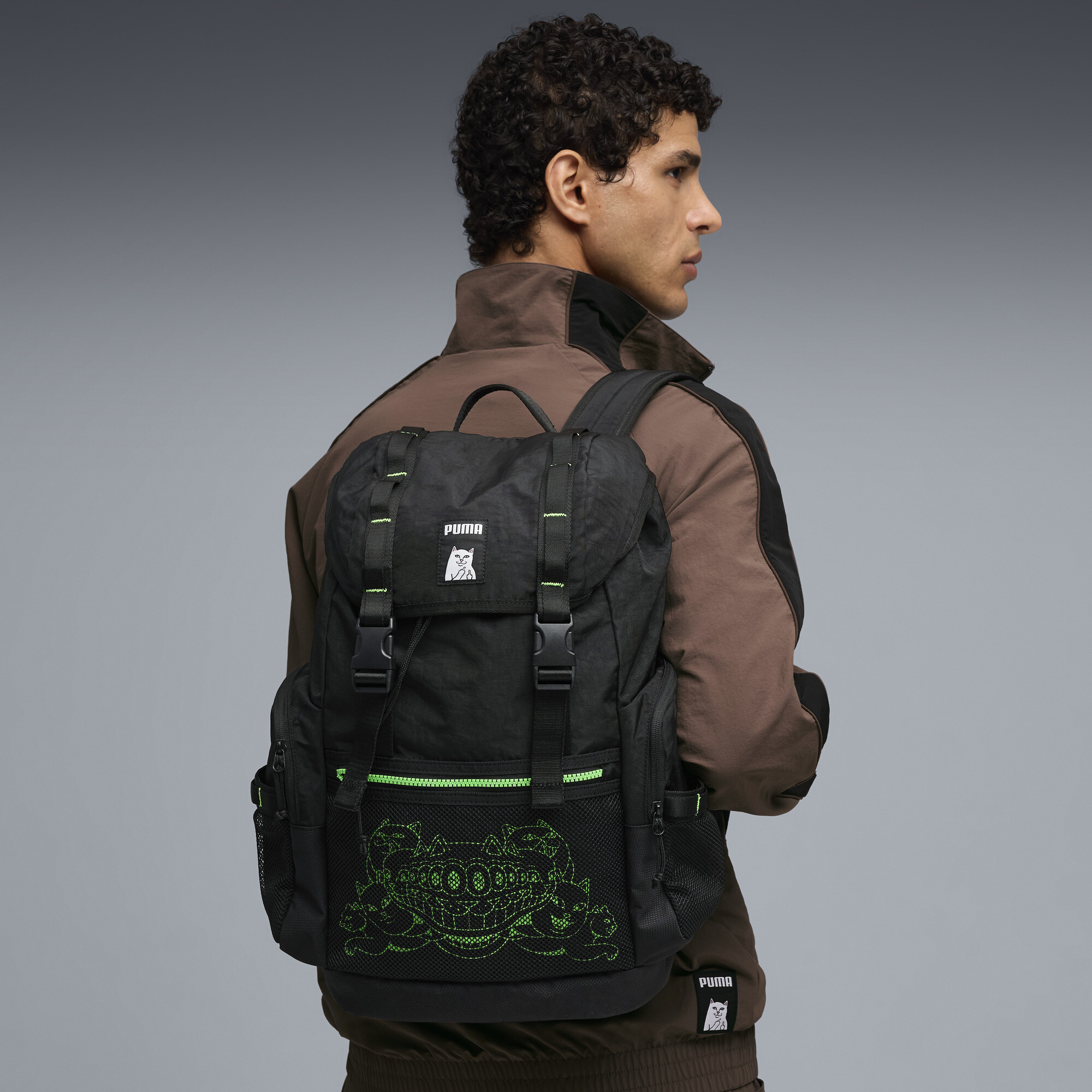 PUMA x RIPNDIP 25L rugzak voor Heren, Zwart thumbnail 6