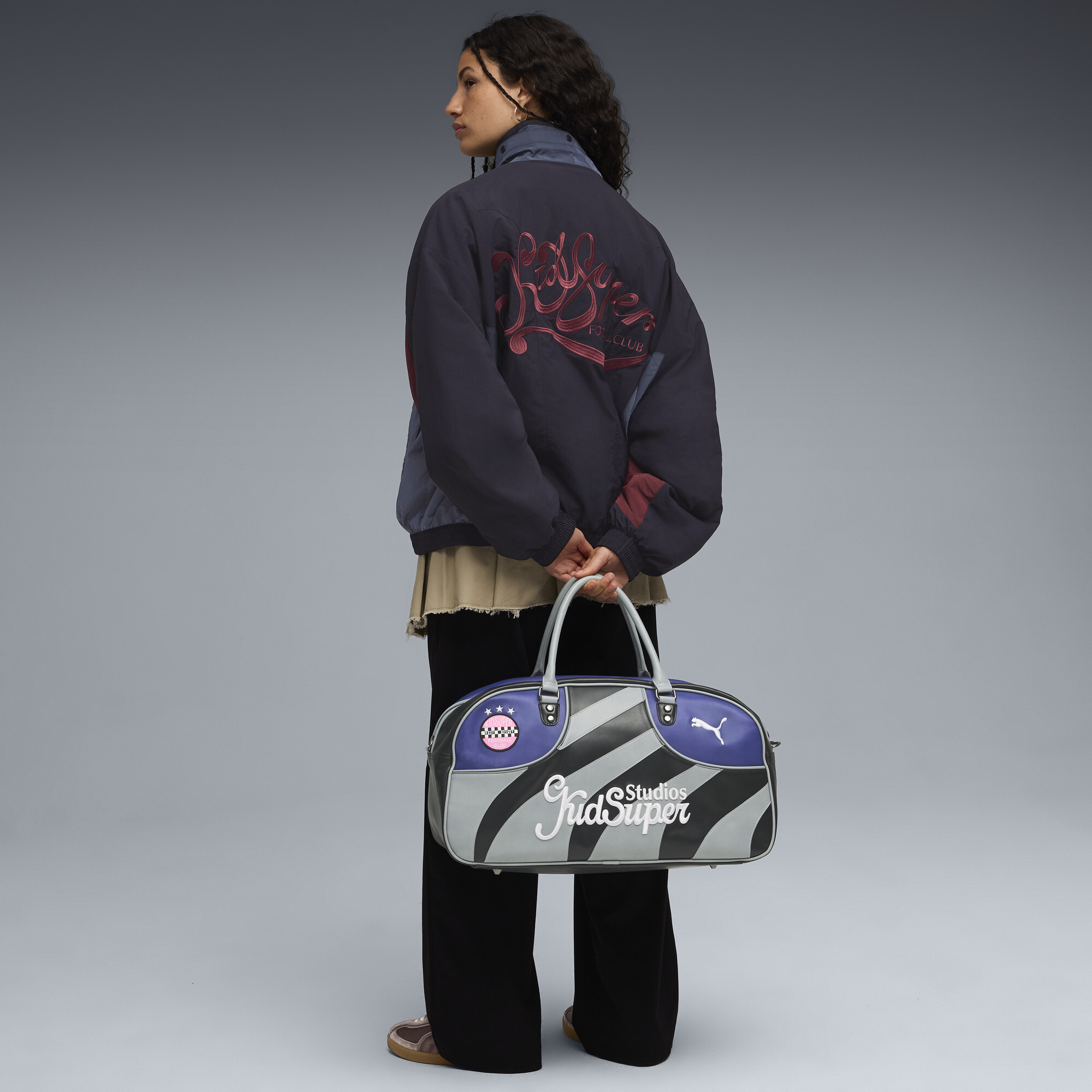 PUMA x KIDSUPER sporttas van 30 liter, Zwart/Grijs thumbnail 9