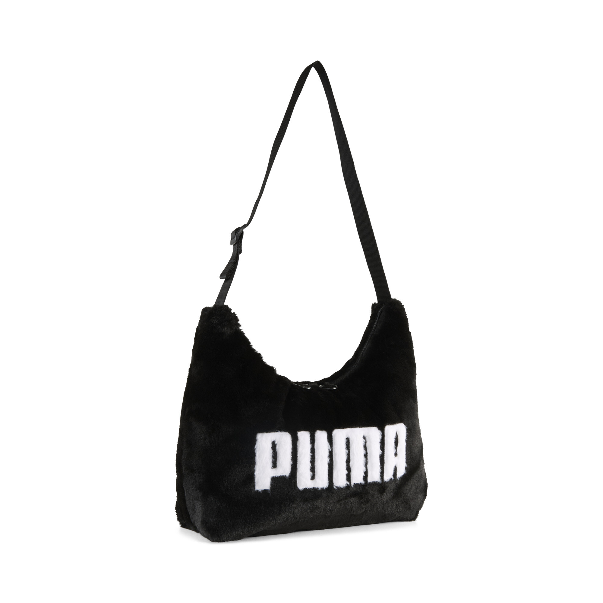 PUMA UP Slouchy hobotas van imitatiebont voor Dames, Zwart