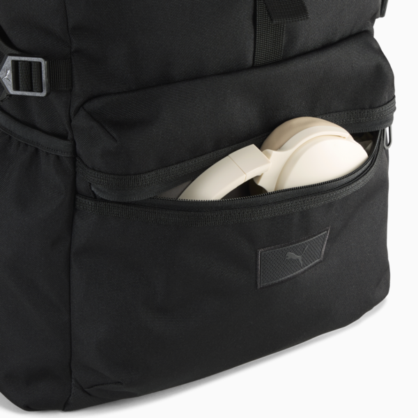 Essentials 20L Roll-Top Backpack Youth, PUMA Black, large-ZAF