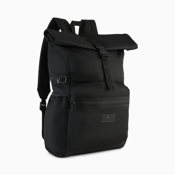 Essentials 20L Roll-Top Backpack Youth, PUMA Black, large-ZAF