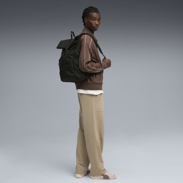 Essentials 20L Roll-Top Backpack Youth, PUMA Black, large-ZAF
