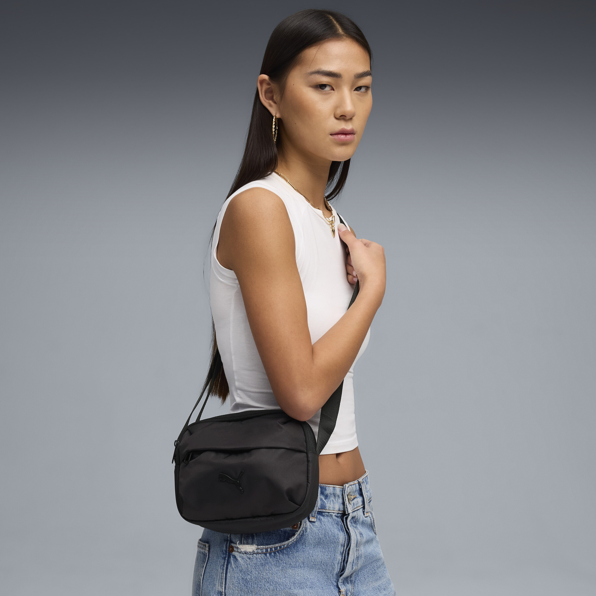 PUMA ESSENTIALS crossbodytas, Zwart thumbnail 4