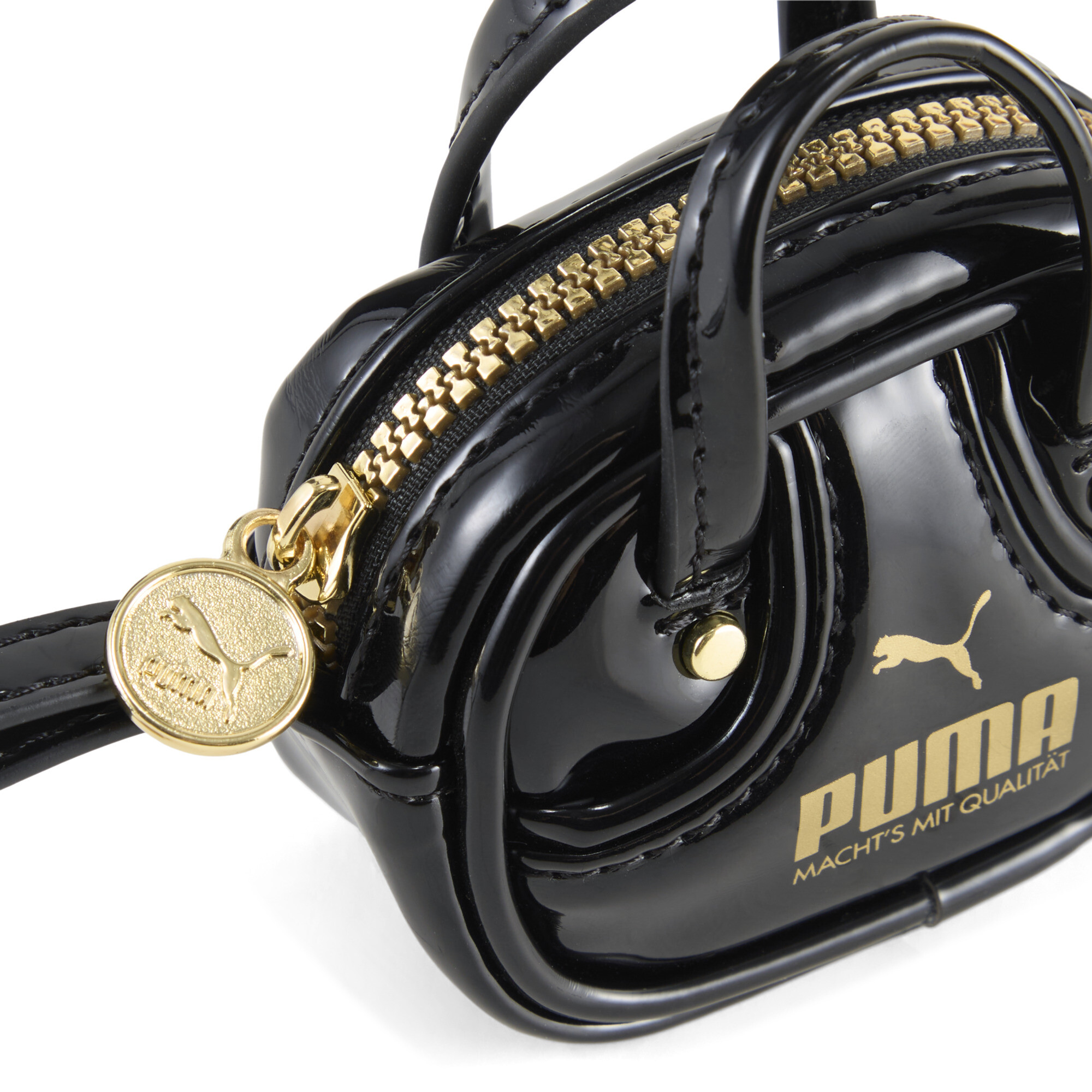 PUMA 1976 sporttas met sleutelhanger van 0,2 liter, Zwart/Goud thumbnail 2