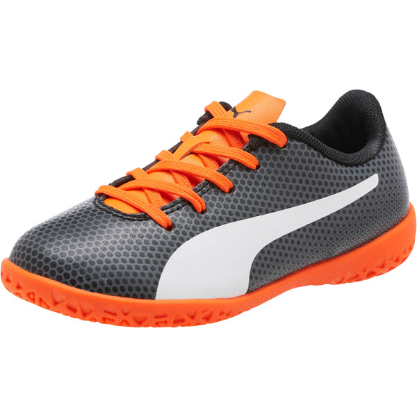 PUMA Spirit IT Soccer Shoes JR in Black/White/Shocking Orange - 104498_07