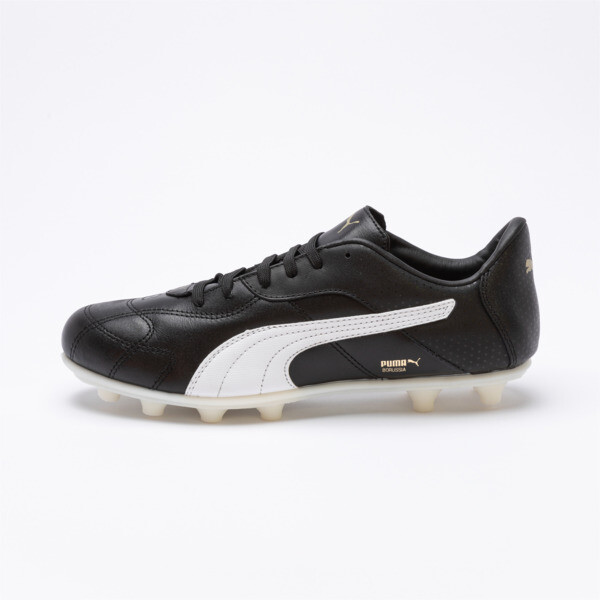 Botines PUMA de Fútbol Borussia FG para Hombre En Negro/Blanco/Dorado