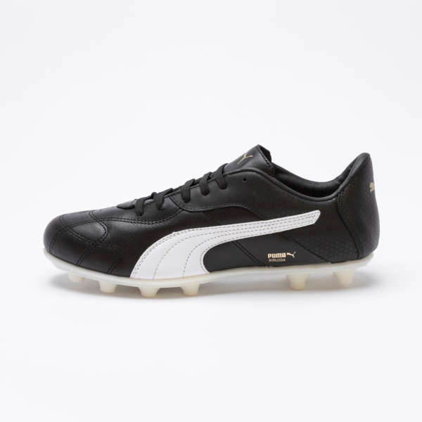 Botines de Fútbol Borussia FG, Puma Black-Puma White-Gold, swatch-ARG