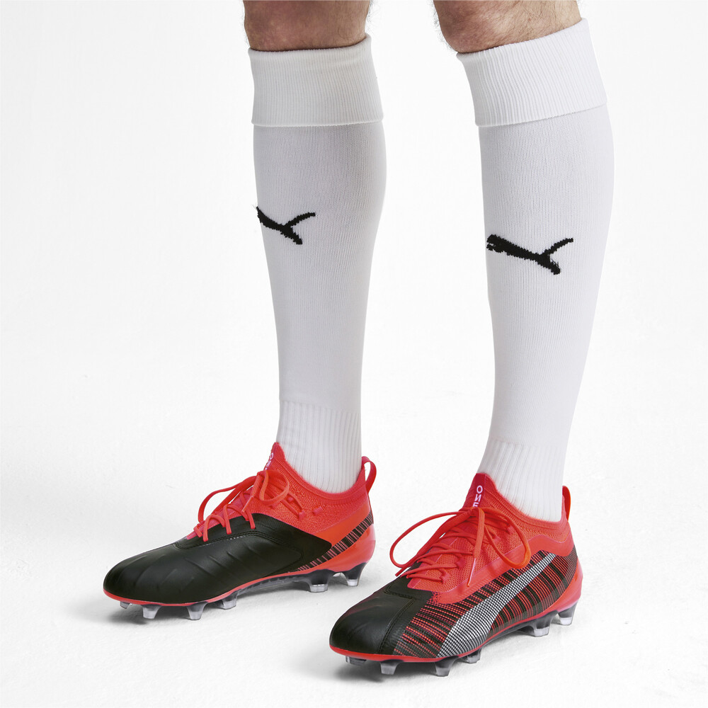

PUMA - male - Бутсы PUMA ONE 5.1 FG/AG – Black-Nrgy Red-Aged Silver –, Черный
