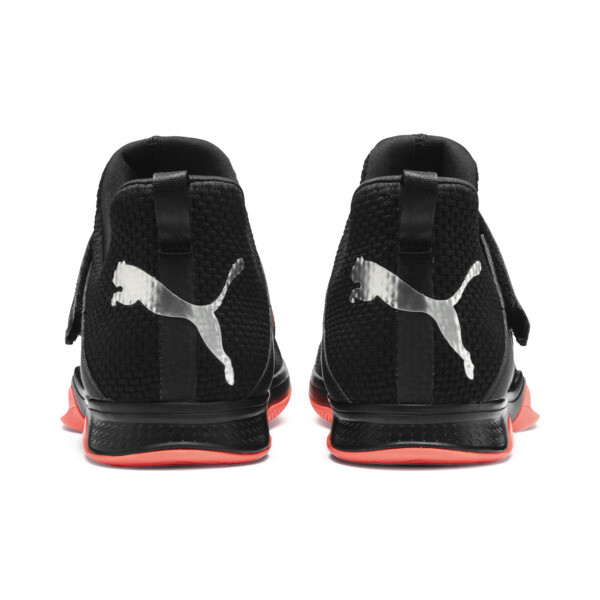 puma black red sneakers