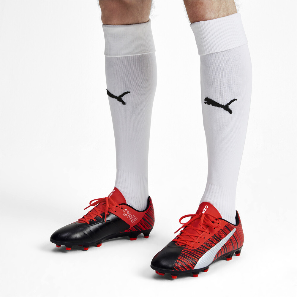 

PUMA - male - Бутсы PUMA ONE 5.4 FG/AG – Black-Nrgy Red-Aged Silver –, Черный