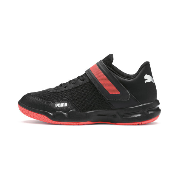 Chaussure Basket Rise XT 4 Youth pour Enfant, Noir/Rouge/Argent, Taille 28 | PUMA