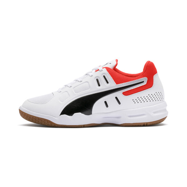 Chaussure Basket Auriz Youth pour Enfant, Blanc/Noir/Rouge, Taille 28 | PUMA