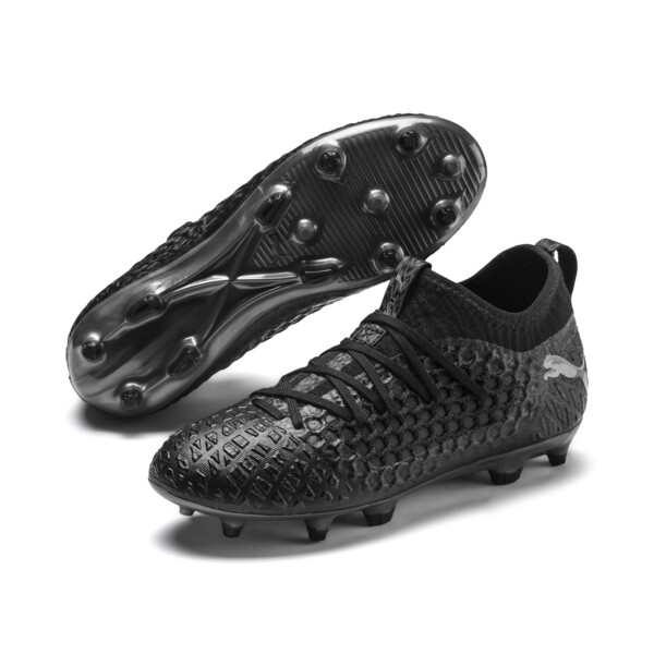 Future 4 3 Netfit Youth Fg Ag Football Boots Black Black Puma