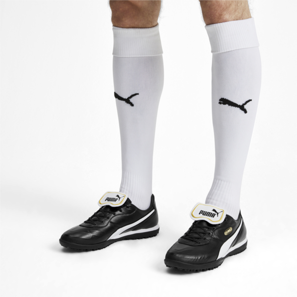 KING Top TT Football Boots, Puma Black-Puma White, large-MEX
