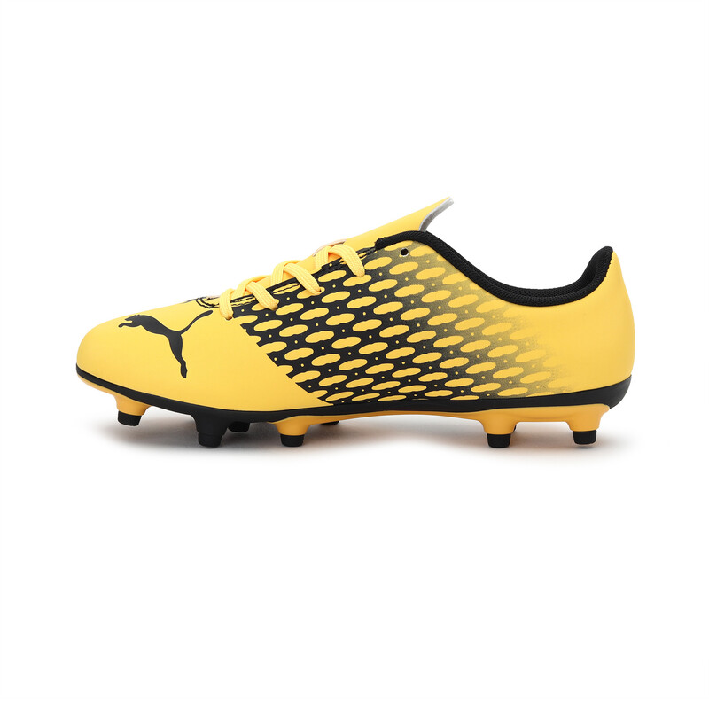

PUMA Spir III FG Youth Indoor Sports Shoes, Black/yellow