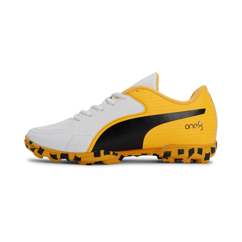 

PUMA EvoSpeed One8 Youth Cricket Shoes, White/orange