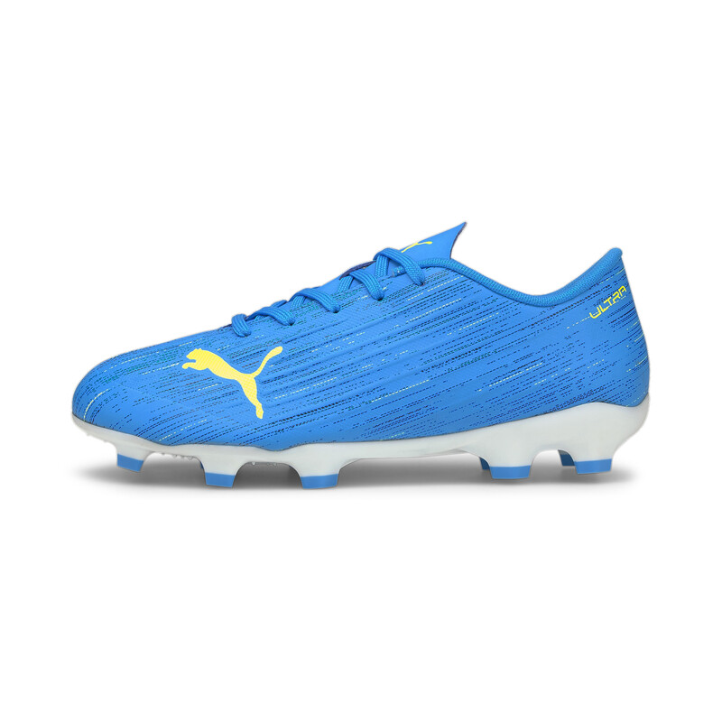 

PUMA ULTRA 4.2 FG/AG Youth Football Boots, Black/blue/yellow