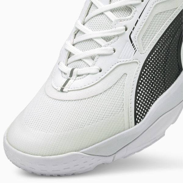 Solarstrike Indoor Sports Shoes, Puma White-Puma Black-Yellow Alert, large-ZAF