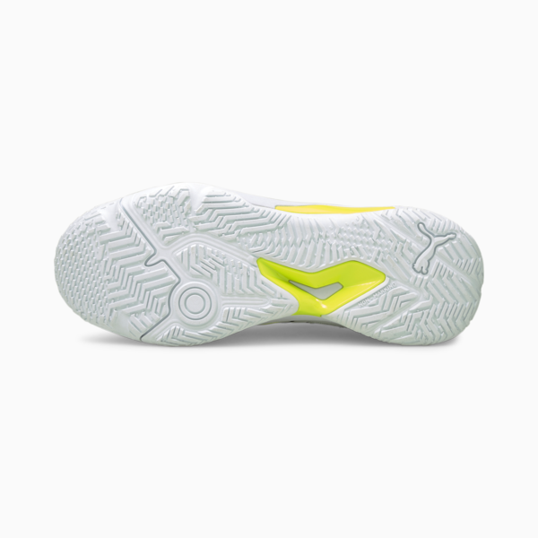 Solarstrike Indoor Sports Shoes, Puma White-Puma Black-Yellow Alert, large-ZAF