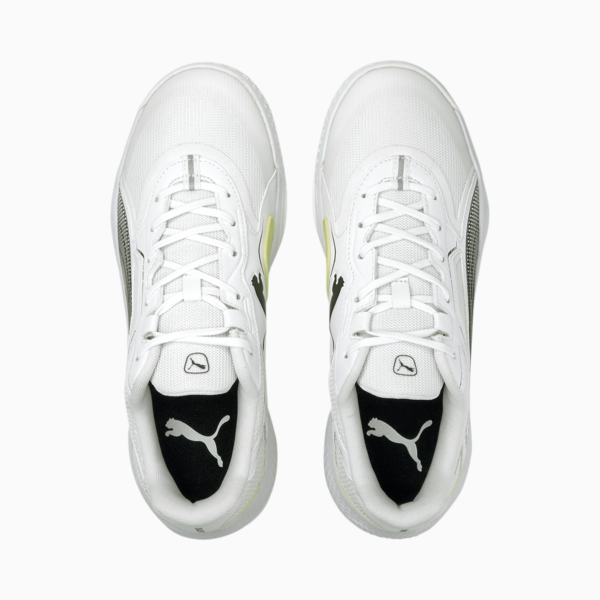 Solarstrike Indoor Sports Shoes, Puma White-Puma Black-Yellow Alert, large-ZAF
