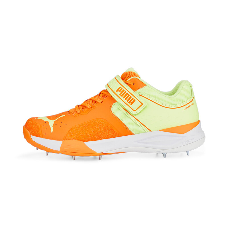 Men s PUMA Bowling 22.1 Unisex Cricket Lightweight Shoes in White Orange Yellow size 11