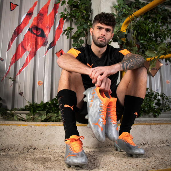 ULTRA 1.4 FG/AG Football Boots Unisex, Diamond Silver-Neon Citrus, large-ZAF