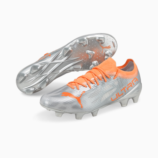 ULTRA 1.4 FG/AG Football Boots Unisex, Diamond Silver-Neon Citrus, large-ZAF