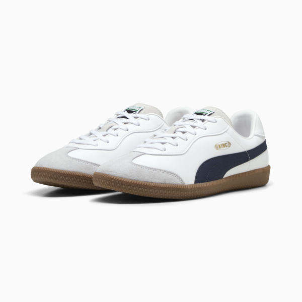 KING 21 IT Football Boots, PUMA White-New Navy-Silver Mist, large-MEX